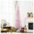 HOMCOM 7' Pink Snow-Flocked Artificial Pencil Christmas Tree with Stand