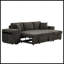 Canapé modulaire réversible moderne en L à 3 places avec canapé-lit, chaise de rangement et 2 tabourets pour le salon-2119469841