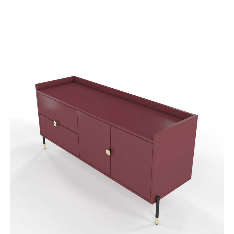 Muse Unfinished TV Stand for TVs up to 55", Bordeux