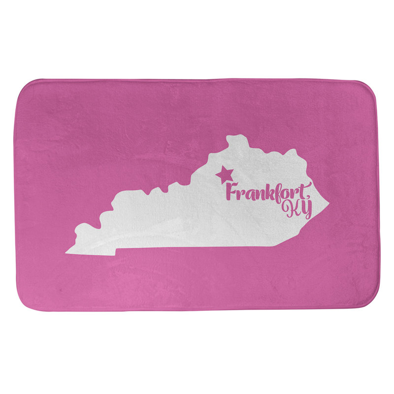 Tapis pour salle de bain frankfort kentucky, l 17 po x L 21 po, Rose