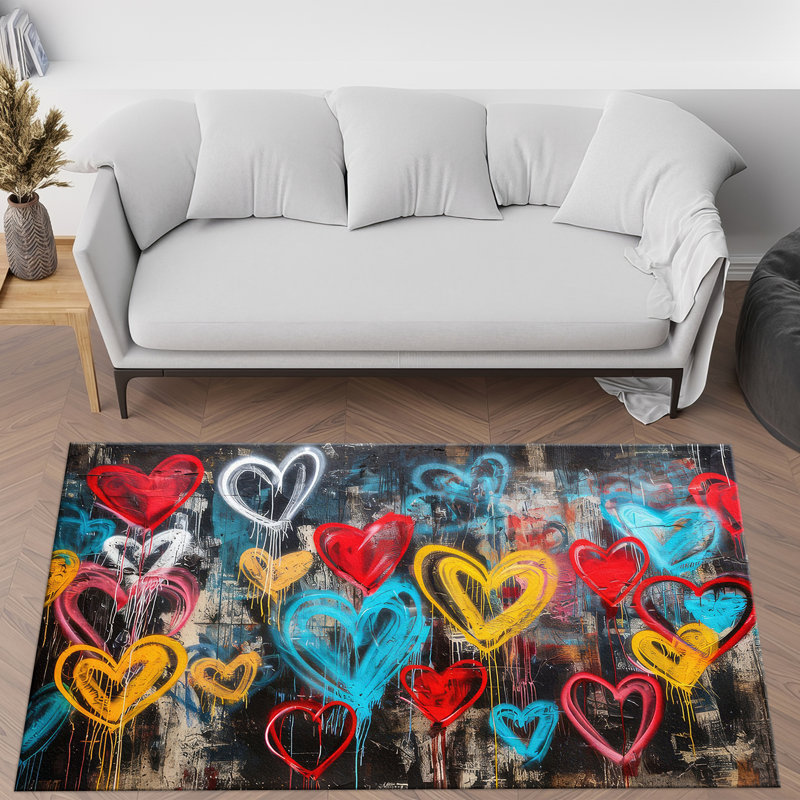 Floral Pattern With Pile Soft Type Printed Rug Featuring Vibrant Colors Ideal For Enhancing Living Room Decor