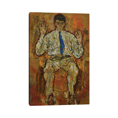 Portrait Of Paris Von Gütersloh, 1918 by Egon Schiele - Wrapped Canvas Painting