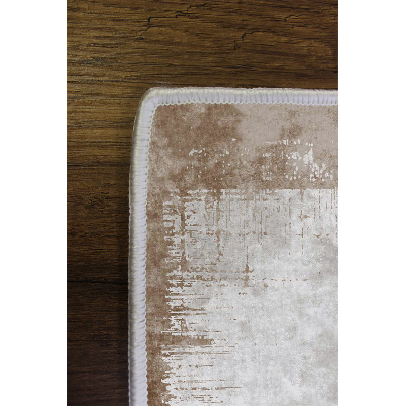 Tapis écologique en latte, 2,6 x 4,0 pi | 100% polyester, 650 g / m², hauteur des poils de 0,16 po | Pois antibactérien, lavable à la machine et antidérapant en PVC | Parfait pour les salons et les chambres à coucher, design durable et élégant