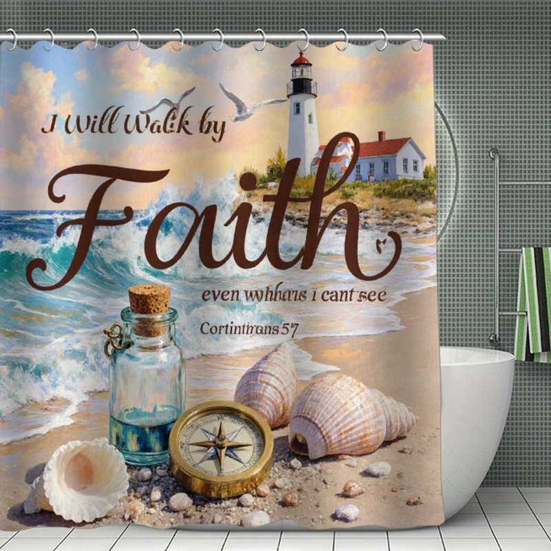Rideaux de douche Coastal Faith, 71 × 71