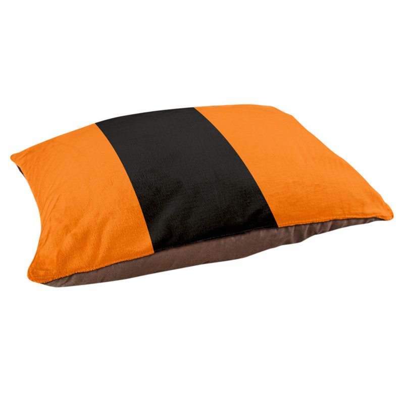 Oreiller Oklahoma, Moyen (l 28 po x P 18 po x H 6 po), Orange / noir / orange
