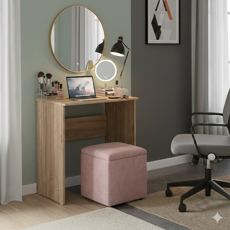 Computer desk Classic Line Luna 68 cm, Brown