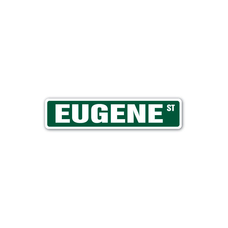 Plaque de rue Eugene en plastique robuste 6 po x 24 po