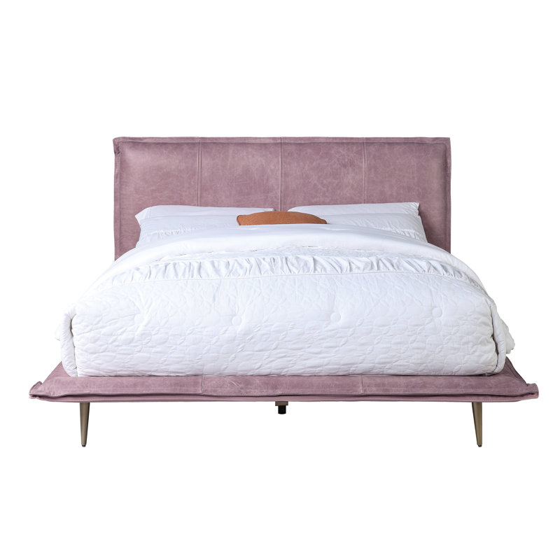 Lit plateforme Givens, Grand, Rose