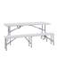 Banc de soccer pliable en résine Armar, banc de jardin, table pliante étroite 6 places, banc pliable de 1,4 pi