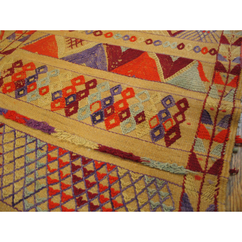 Vintage Mid Century Moroccan Tribal Geometric Design Rug