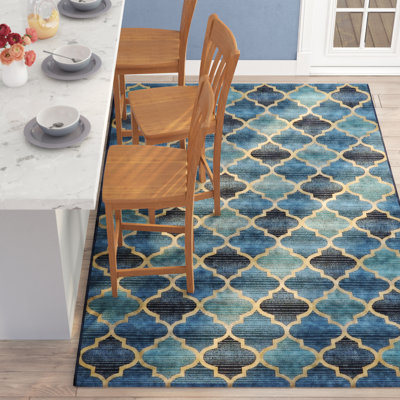 Tapis intérieur / extérieur bleu Alice