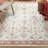 Demarquis Machine Woven Polyester Oriental Ivory/ Red Area Rug-1591918140