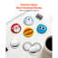 Button Maker Supplies 50 Sets 0.98 in / 25 mm Refrigerator Magnets, Button Parts with Magnetic Backs, Metal Shells, Clear Mylar Films, and Blank Circle Papers, for Home DIY and Kitchen Decor