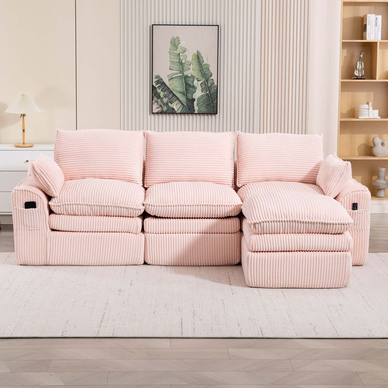 Canapé modulaire Boneless, Rose