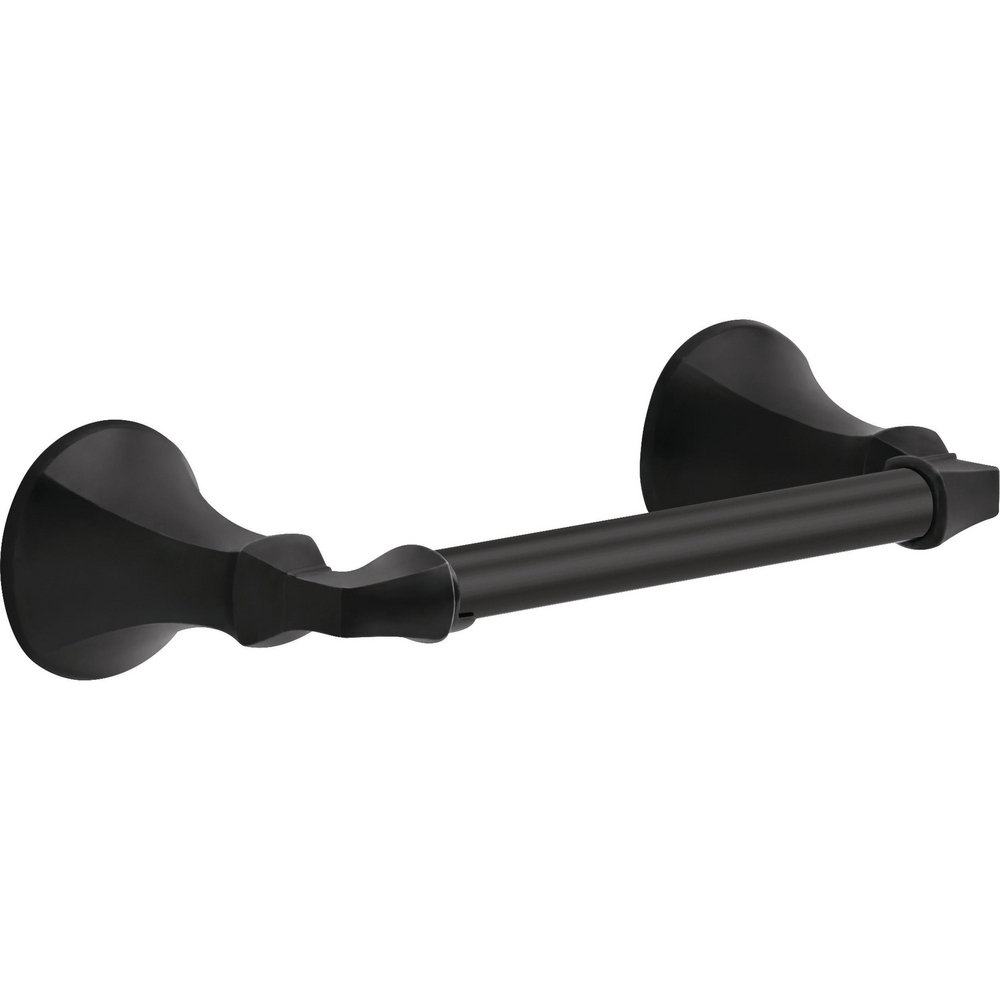 Ashlyn Wall Mount Pivot Arm Toilet Paper Holder Bath Hardware Accessory in Matte Black Delta