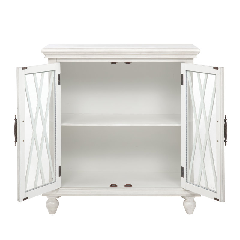 Elliann Gray 2 Door Cabinet, Off White