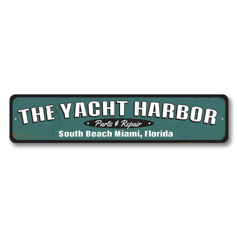 Panneau en aluminium Yacht Harbor, H 4 po x l 18 po x P 0,04 po