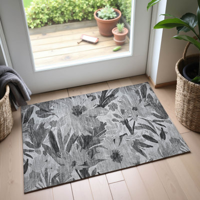Premium Machine Washable Elize AMF1481 Floral Rug
