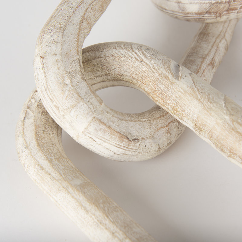 Grand maillon de chaîne en bois Artemi, Blond, 5" H x 29" W x 5" D
