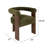 Modern Barrel Back Accent Chair With Velvet Upholstery And Wood Frame