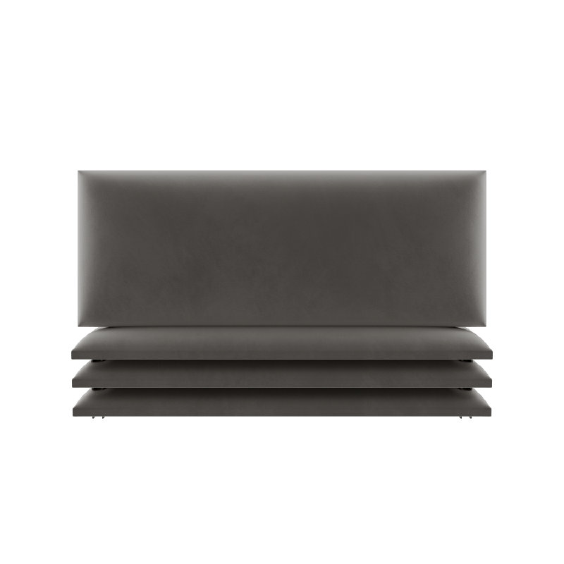 Upholstered Headboard, Small, Velvet Gothic Grey