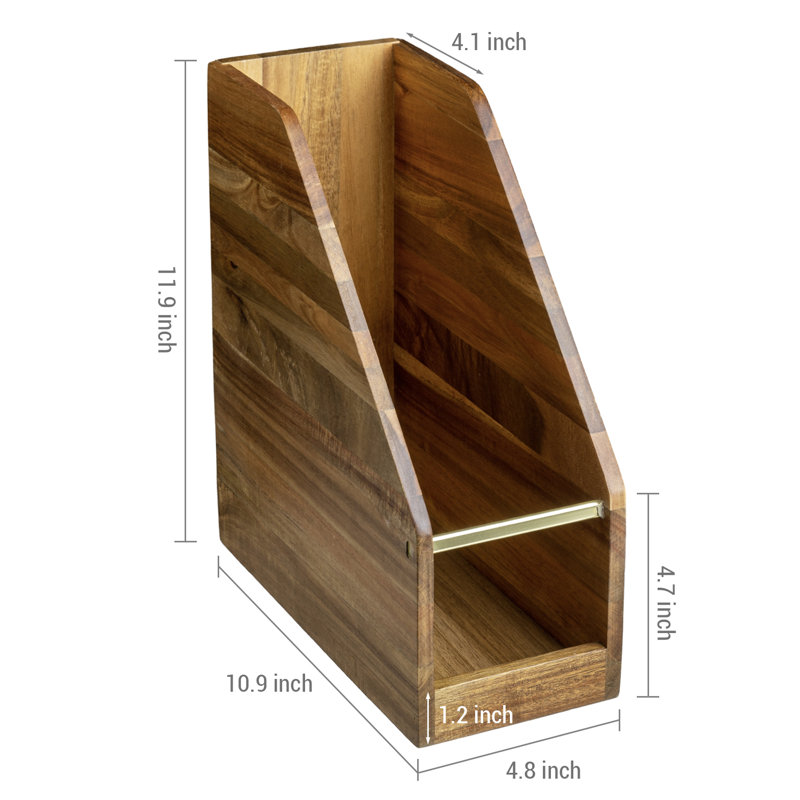 Acacia Wood Magazine Holder