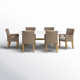 Fleur 74'' Rectangular 6 - Person Outdoor Dining Set with Cushions