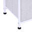 Commode de rangement de chambre à coucher grise - 5 tiroirs pour une tour de salon de 40 po avec cube