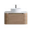 Meuble-lavabo flottant de 30 po avec lavabo vasque et barre à serviettes intégrée-133258109-133258105