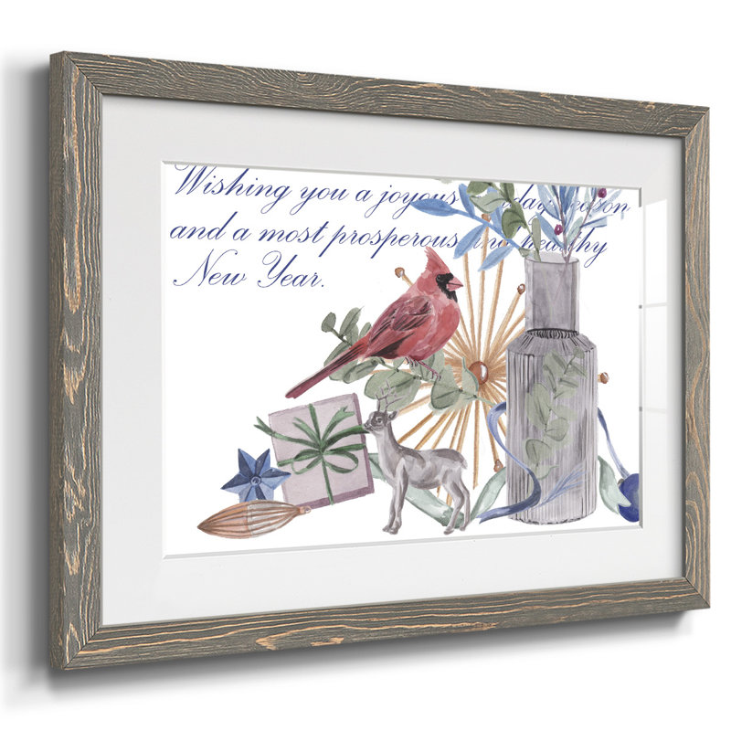 Warm Wishes Collection A - Art mural grandiose et encadré sous verre acrylique, grand salon, Gris, H 28 po x l 42 po
