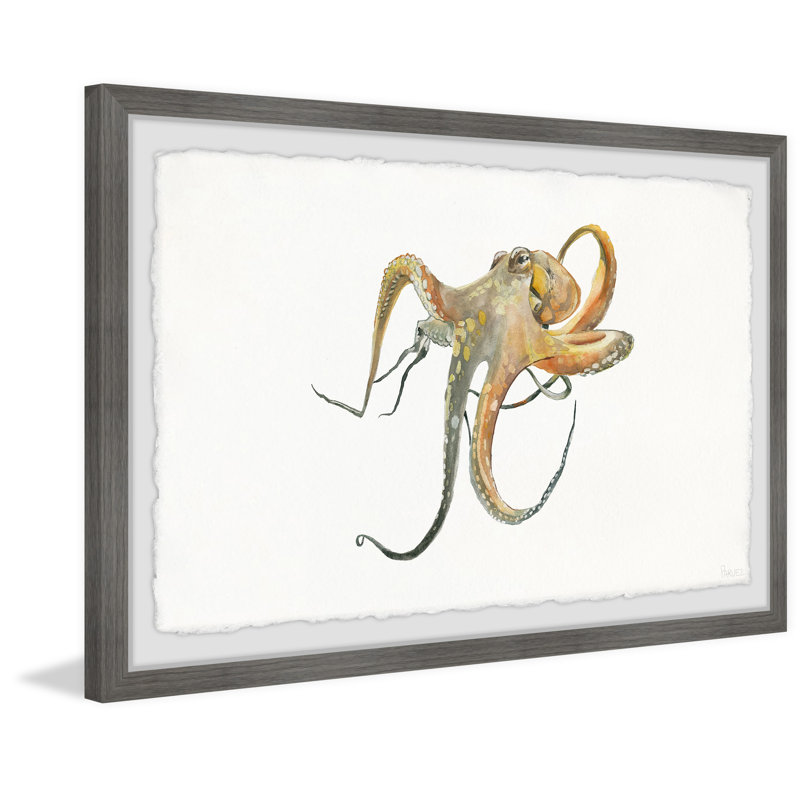 Lazy Octopus by Parvez Taj - Single Picture Frame Painting, 38 cm H x 45 cm W