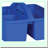 Compact Blue Plastic Organizer Caddy - Storage Solution