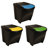 vidaXL Stackable Garbage Bin Boxes Anthracite 19.8 gal Polypropylene