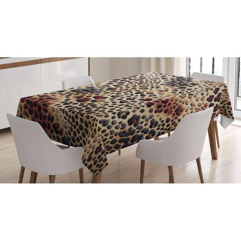 Farhaan Rectangle Animal Print Microfiber Tablecloth, 70" Rectangle