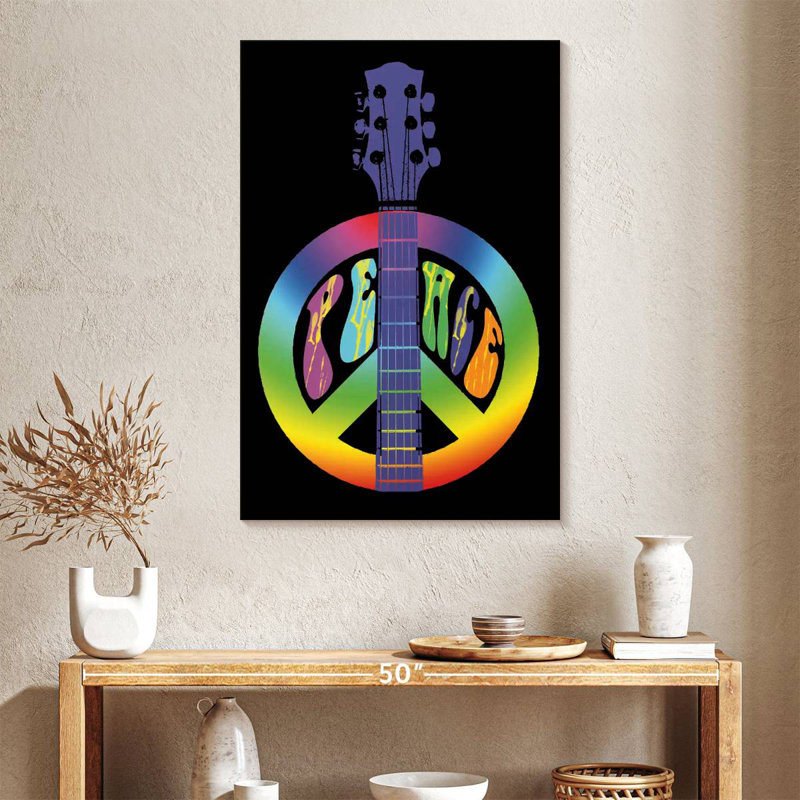 Khadjiah Peace Guitar, 39" H x 26" W