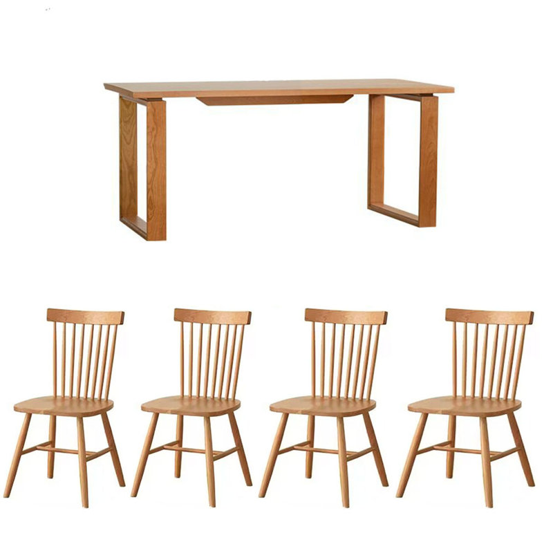 Ensemble de salle à manger rectangulaire petite famille L 78,74 po x l 33,46 po, 5