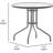 Amlie 31.5" Round Tempered Glass Metal Table with Smooth Ripple Design Top-86859274