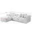 4 Canapé modulaire Cloud de 107,9 po avec méridienne en forme de L, canapé rembourré moderne pour le salon, mousse blanche et matériau à ressorts, sans assemblage, conception flexible pour s'adapter aux agencements, canapé profond confortable-133215652