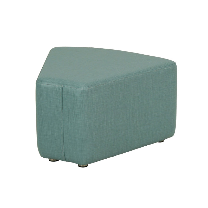 Pro Series Upholstered Wedge Ottoman 12" Height, Aqua