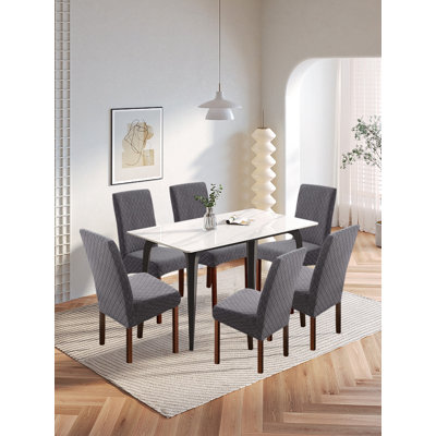 Housse de chaise de salle à manger, housse de chaise imperméable, ensemble de 6