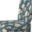 White And Blue Ranunculus Fauna Pattern - Upholstered Cottage Accent Side Chair