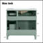 Meuble-lavabo moderne vert 36 po avec lavabo en céramique, portes à fermeture douce, 4 tiroirs de rangement, conception élégante pour les petites salles de bain