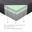 Matelas en mousse viscoélastique infusée de gel vert, gris, matelas dans une boîte-612358201