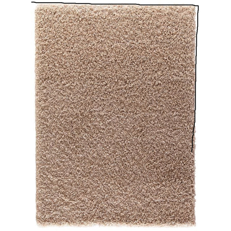 Solid Colour Shag Area Rug, Rectangle 80 x 150 cm