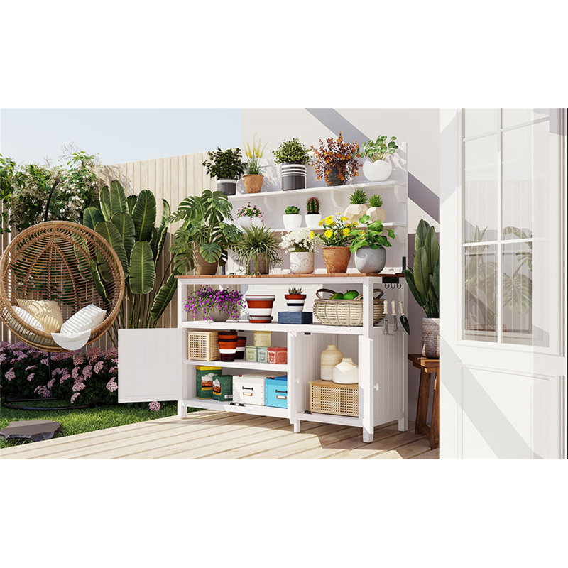 Banc de rempotage avec huche, White