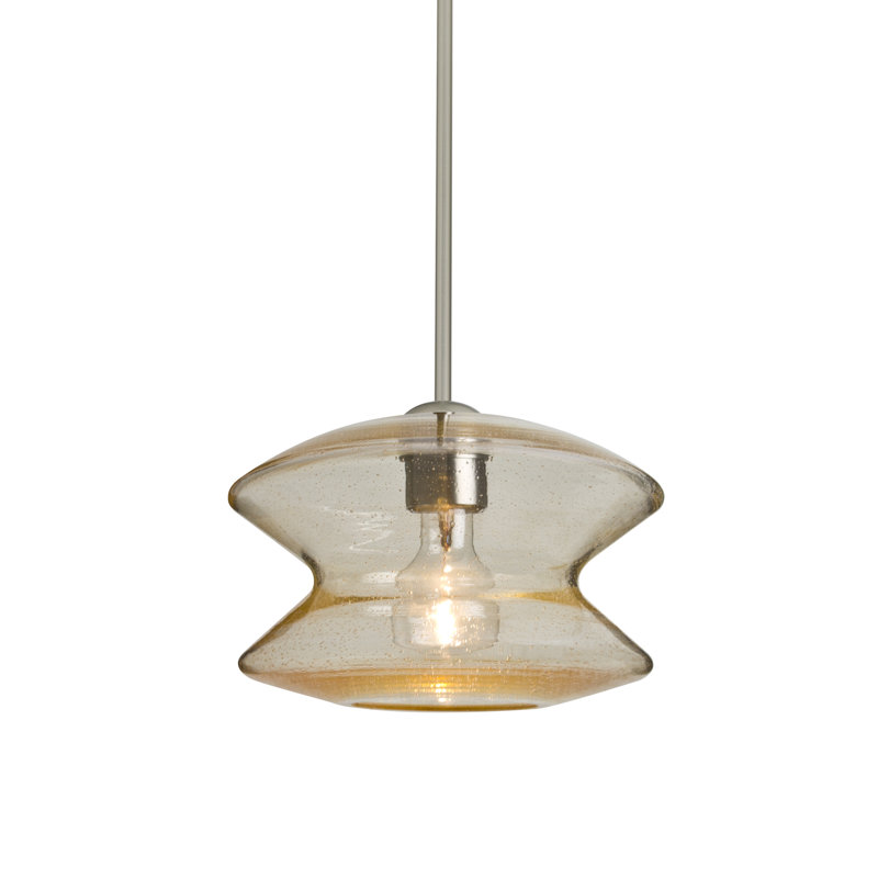 Luminaire suspendu géométrique 1 lumières simple Yara, Or, Bronze
