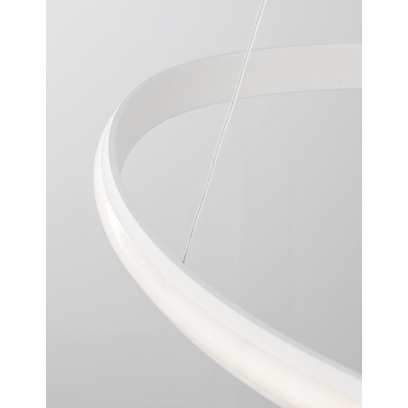 1 - Light LED Geometric Pendant, White