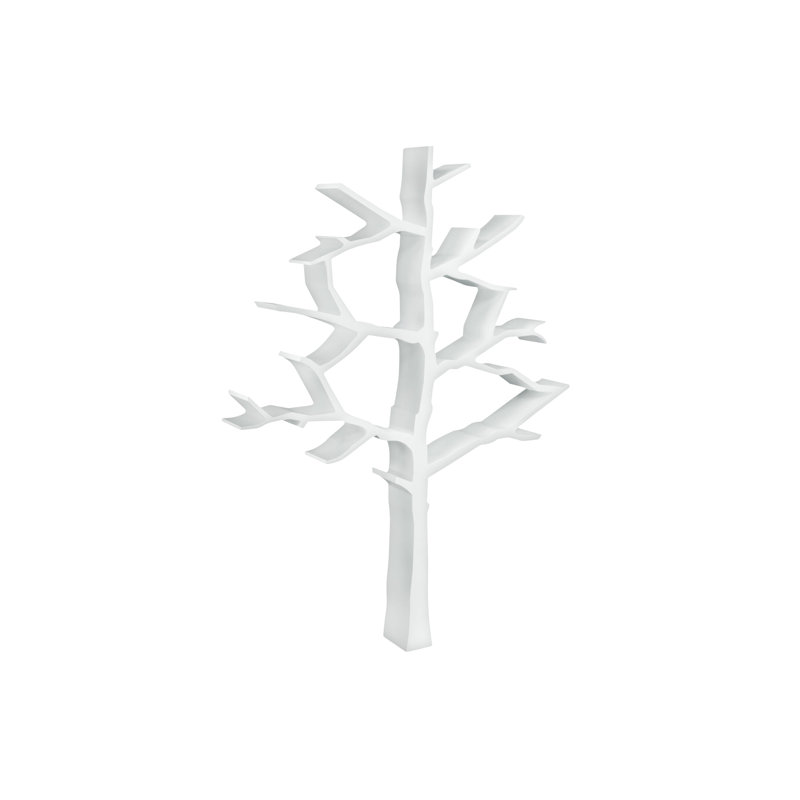 White Tree-Shaped Wall Mount Nursery Bookcase