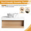 Meuble-lavabo mural moderne 30 po avec lavabo en céramique, tablette ouverte-129697266