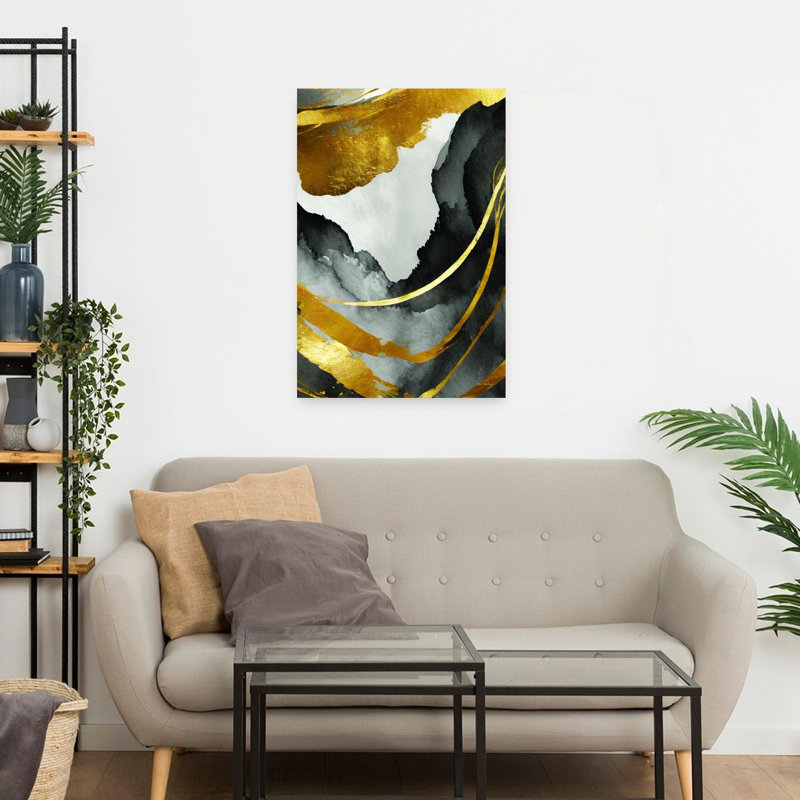 «Ethereal Landscape I Abstract Contemporary Modern Landscape Nature», art mural, H 24 po x l 16 po